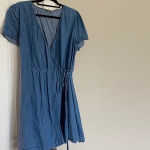 Madewell S/S Mini Wrap Dress - Denim, XXL